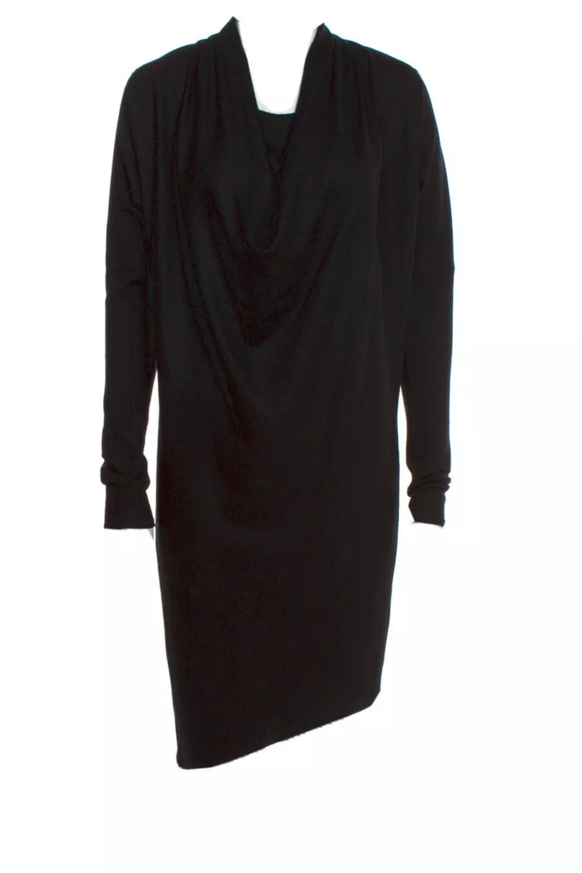 MAISON MARTIN MARGIELA COWL BLACK LBD DRESS SIZE 1 S SMALL ladies