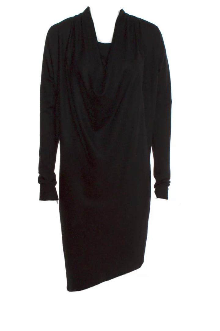 MAISON MARTIN MARGIELA COWL BLACK LBD DRESS SIZE 1 S SMALL ladies