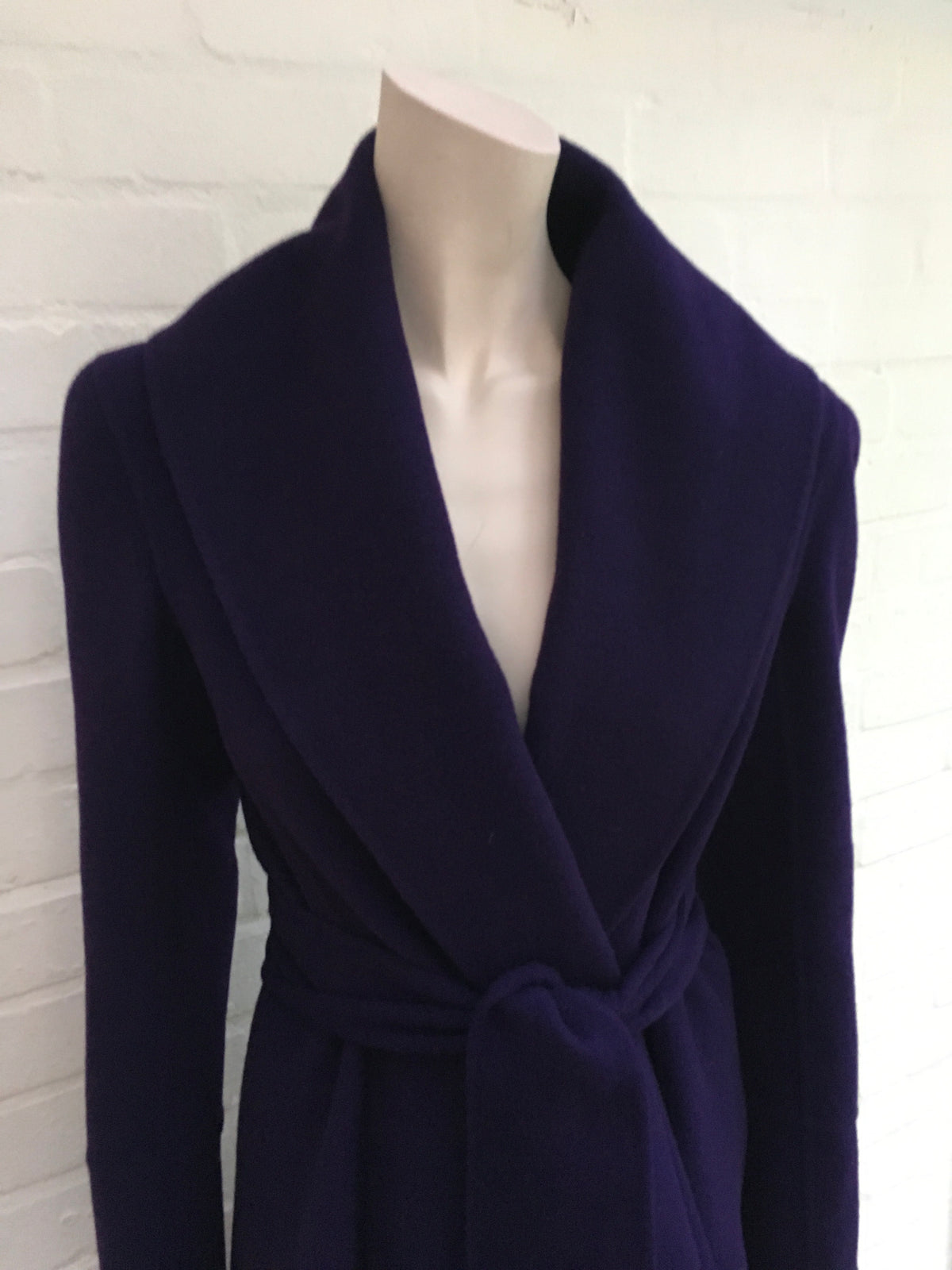 Donna Karan New York DKNY Cashmere Purple Robe Coat  Ladies