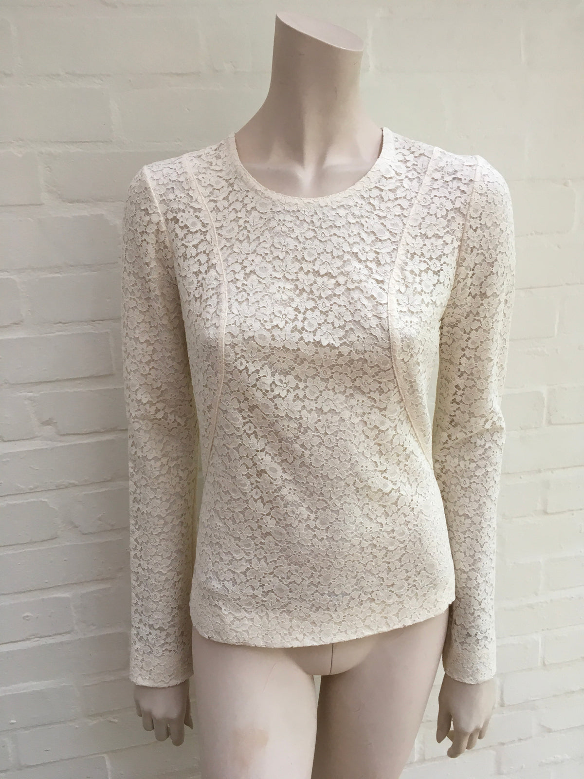Chloé Chloe lace blouse shirt top Size F 38 UK 10 US 6 Ladies