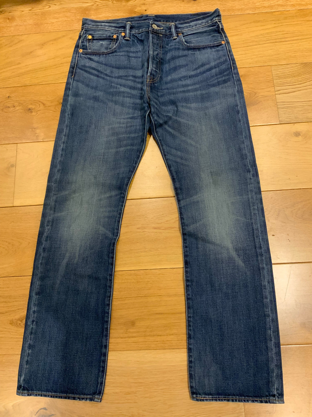 LEVIS 501 BLUE STRAIGHT FIT DENIM MENS JEANS W34 L32 men