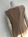 Phase Eight Womens Dress BIANCA Crepe Short Sleeve Camel Brown UK 14  Ladir