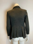 Sachin + Babi for Ankasa Leather Asymmetric Jacket Knit Sweater Size 2 UK 6 XS ladies