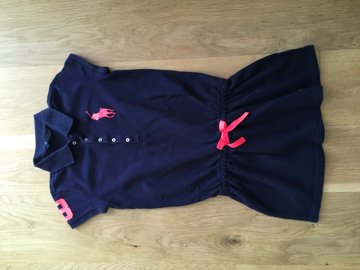 Ralph Lauren Polo Big Pony Girl’s Navy Dress Size M 8-10 Years Children