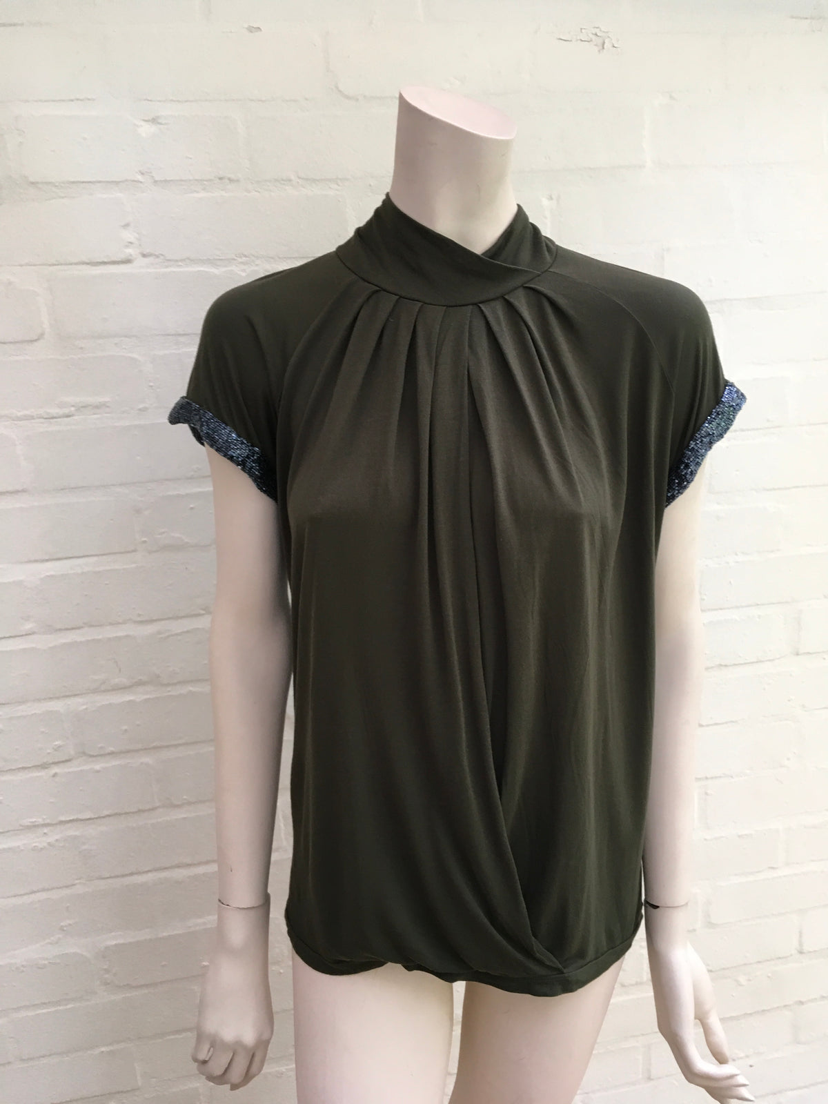 PINKO Backless Khaki Amazing Top Ladies