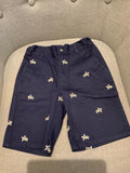 Janie & Jack Boys Navy Turtle Embroidere Cotton Bermuda Shorts 4 years Children
