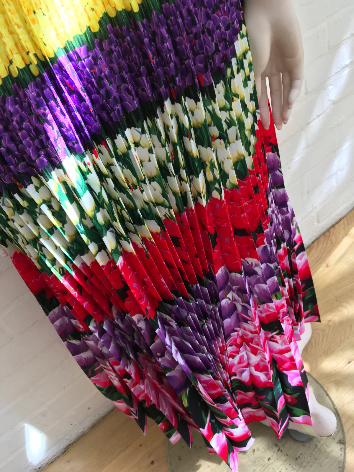 MARY KATRANTZOU Uni Pleated Floral-Print Crepe De Chine Midi Skirt 2019  Ladies