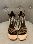 manufacture d'essai leopard calf skin Platform Sandal Size 39 UK 6 US 9 ladies