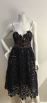 SELF-PORTRAIT Azaelea lace midi navy blue dress Size UK 10 US 6 ladies