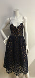 SELF-PORTRAIT Azaelea lace midi navy blue dress Size UK 10 US 6 ladies