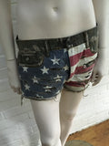 Ralph Lauren Denim & Supply Vintage American Flag Cut Off Camo Shorts Size 28 LADIES