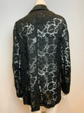 JASMINE DI MILO BLACK LACE BLAZER SIZE UK 14 US 10 EU 42 ladies