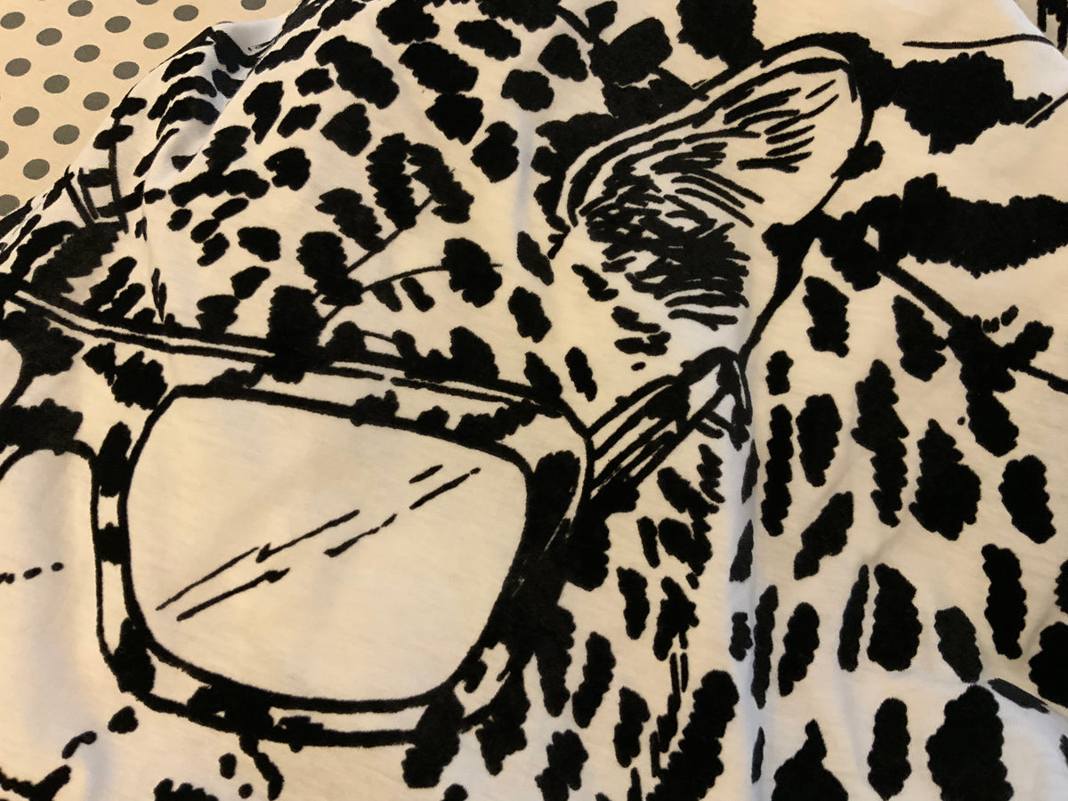 Stella McCartney Velvet Leopard T shirt Size I 40 UK 8 US 6 S small ladies