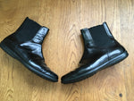 TOD'S Square-Toe Black Leather Ankle Boots Shoes 36 1/2 UK 3.5 US 6.5 Ladies