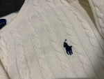 RALPH LAUREN POLO GIRLS' RUFFLED RIB KNIT CARDIGAN CABLE SWEATER JUMPER 6 YEARS children