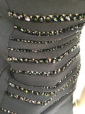 Herve Leger Skirt Set Black Bandage Beaded Top seen on celebrities XS XXS Ladies