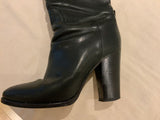 Ralph Lauren Collection Leather Black Knee High Boots Size US 9.5 UK 6.5 39.5 ladies