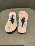 Kids Shark Summer Flip Flops Sandals Blue Size 1/3 31 children