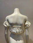 ZARA satin white cropped top Size S small MOST WANTED ladies