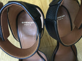 GIVENCHY Shark Lock platform sandals in black leather Ladies