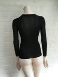 JOSEPH Thin Knitted 100% Silk Top Long Sleeves Sweater Jumper Slim fit S SMALL LADIES