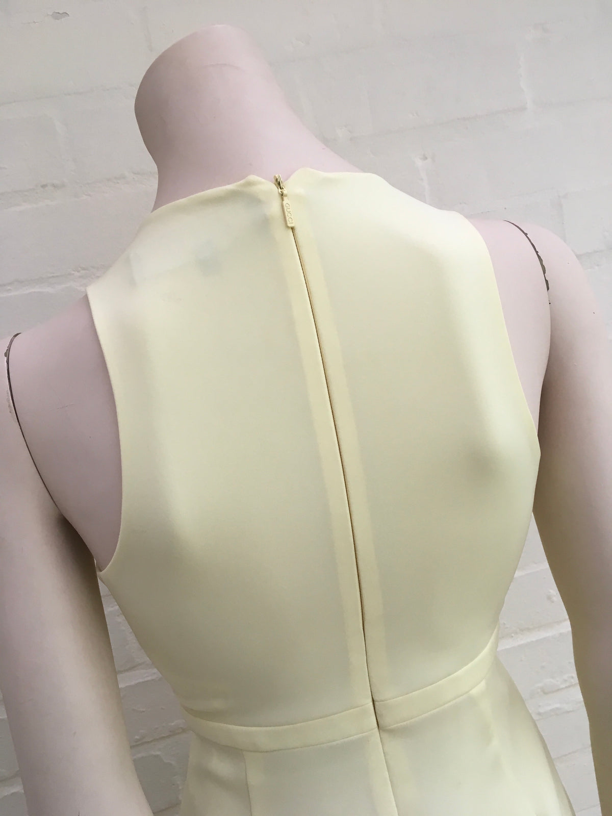 GUCCI Women's Pleated yellow cady dress Size I 36 UK 4 US 0 XXS Ladies