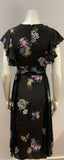 ASOS Maxi Dress Women Floral Black Flutter Sleeve Lace Inse Dress UK 8 US4 EU 36 ladies