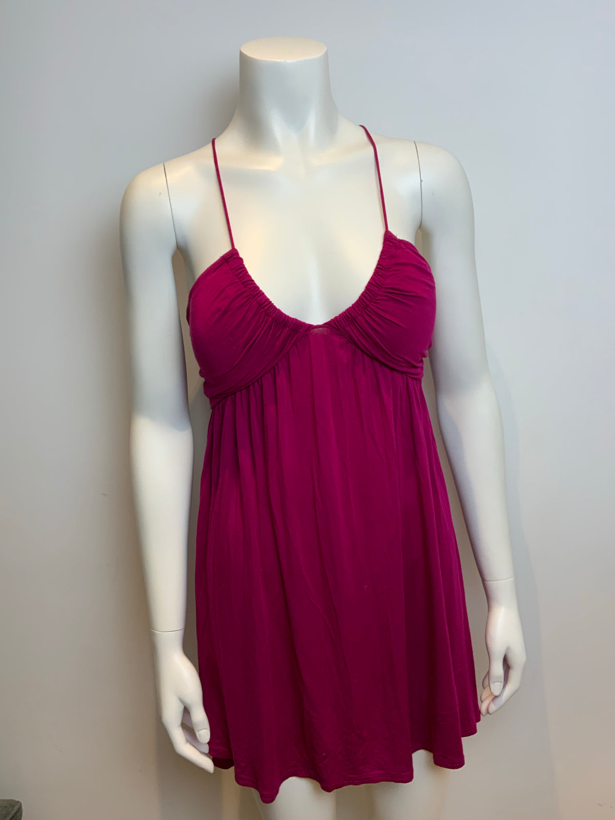 Fuchsia Spaghetti Straps Beach Summer Dress Cover Up Size XS ladies