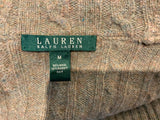 Ralph Lauren Lauren Cable Knit Wool & Rabbit Hair Cardigan Size L large ladies