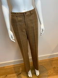 Ralph Lauren Lauren Wool Checked Brown Pants Trousers Size US 8 UK 12 L large ladies