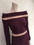 S’DRESS Ava Contrast Detail Worn by Amal Clooney Burgundy DRESS Ladies