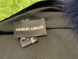 Giorgio Armani velvet fox fur evening couture bolero cape jacket One Size fit All ladies