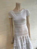 AZZEDINE ALAÏA ALAIA Passiflore Fit & Flare Pleated Lace Dress F 36 UK 8 US 4 Ladies