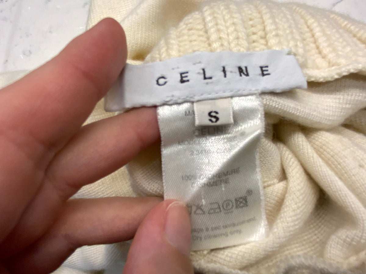 CÉLINE Celine Vintage Michael Kors Cashmere Cable Knit Turtleneck Sweater S ladies