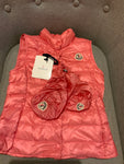 MONCLER Liane quilted down pink gilet vest Size 10 years 140cm children