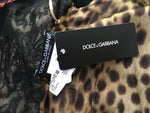 Dolce & Gabbana Lace Trim Shift Wool Dress Size I 42 Ladies