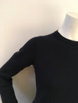 J Crew Navy Blue Cashmere Knit Sweater Jumper Size M medium ladies