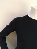 J Crew Navy Blue Cashmere Knit Sweater Jumper Size M medium ladies