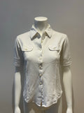 McKenzy White Short sleeves Shirt Size M medium ladies
