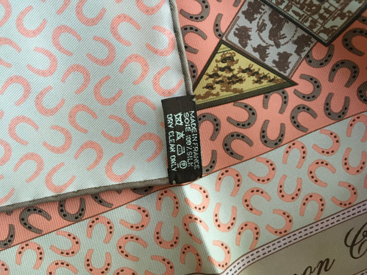 Hermès HERMES SCARF Silk "A Cheval Sur Mon Carre" Scarf 90 ladies