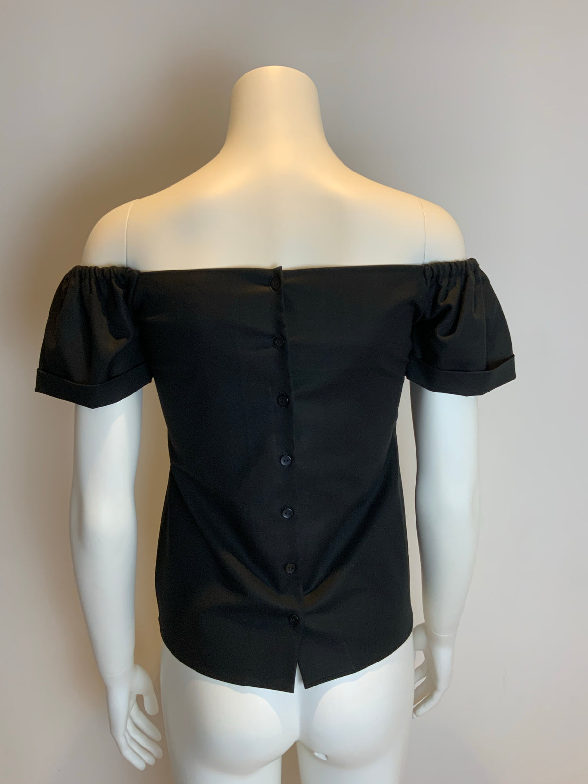 Razan Alazzouni Cotton Runaway Off The Shoulder Puff Sleeve Top F 32 US 0 UK 4 ladies
