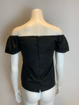 Razan Alazzouni Cotton Runaway Off The Shoulder Puff Sleeve Top F 32 US 0 UK 4 ladies