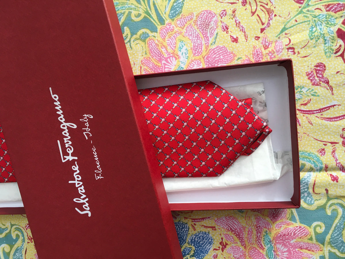 Salvatore Ferragamo Silk Printed Tie men