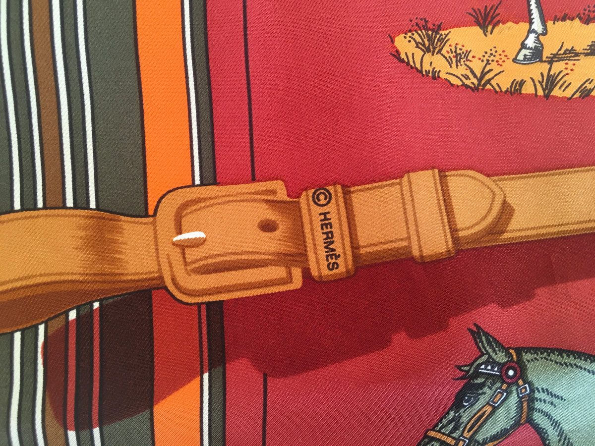 Hermès HERMES SCARF Carre en Carres 90cm Silk Twill Scarf ICONIC ladies