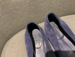 GUCCI Blue Suede Ballet Shoes Flats Bamboo Tassel Size UK 7 US 10 EU 40 ladies