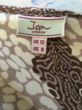 Issa London Oversized Printed Silk Kaftan Dress Size UK 12 US 8 L Large Ladies