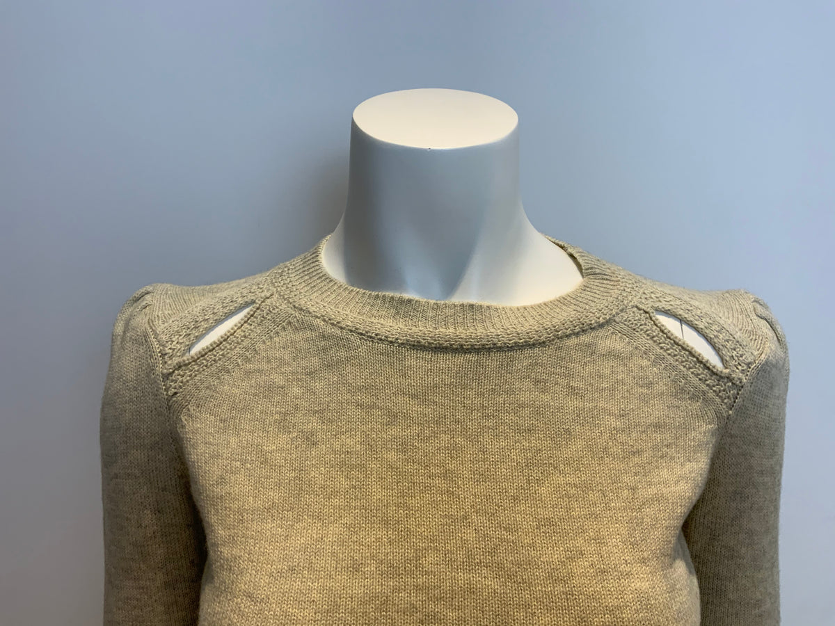 ISABEL MARANT ÉTOILE Klee Wool & Cotton Cutout Sweater Jumper F 34 UK 6 US 2 XS ladies