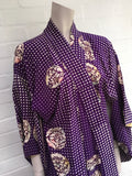 KISSHOTEN Purple Queen silk kimono Made in Japan ladies