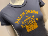 RALPH LAUREN Denim & Supply Blue Distressed T shirt SIZE S small ladies