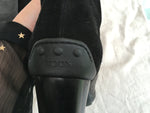 TOD'S SUEDE LEATHER ROUND-TOE BOOTIES Size 39 LADIES